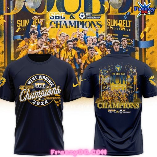 West Virginia Mountaineers Soccer SUN BELT Champions 2024 T-Shirt