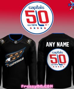 Washington Capitals 50th Anniversary Special Black Hockey Jersey