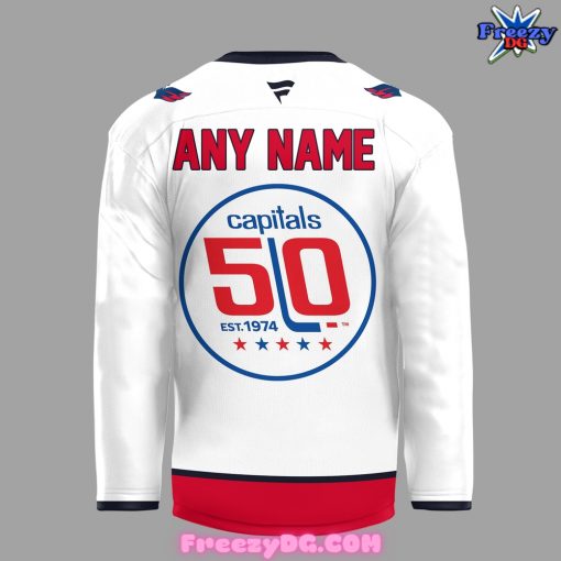 Washington Capitals 50th Anniversary Special White Hockey Jersey