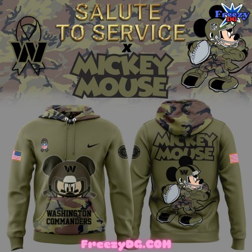 Washington Commanders x Mickey Mouse x Salute to Service Special Hoodie