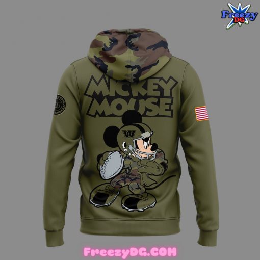 Washington Commanders x Mickey Mouse x Salute to Service Special Hoodie