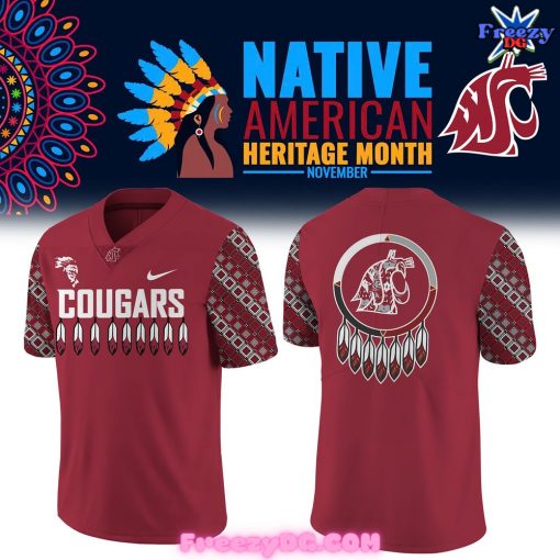 Washington State Cougars Native American Heritage Month Football Jersey