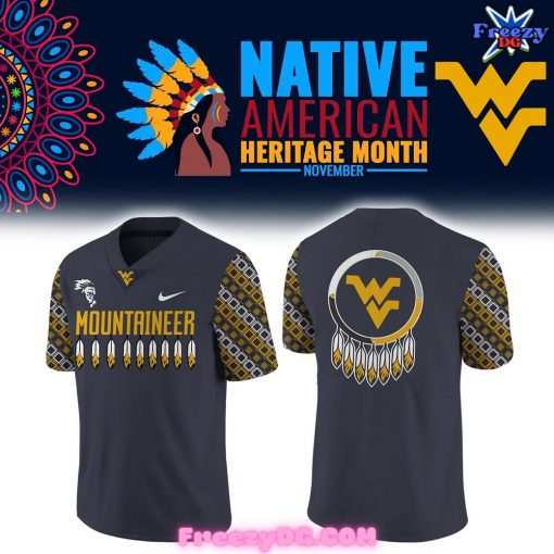 West Virginia Mountaineers Native American Heritage Month Football Jersey