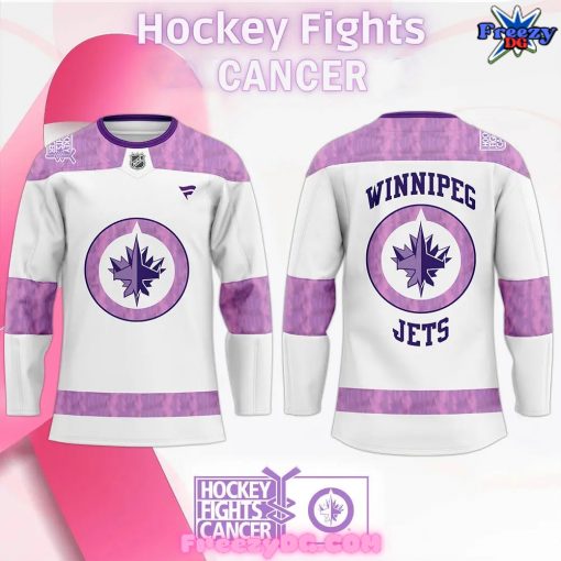 Winnipeg Jets Hockey Fights Cancer Special Hockey Jersey