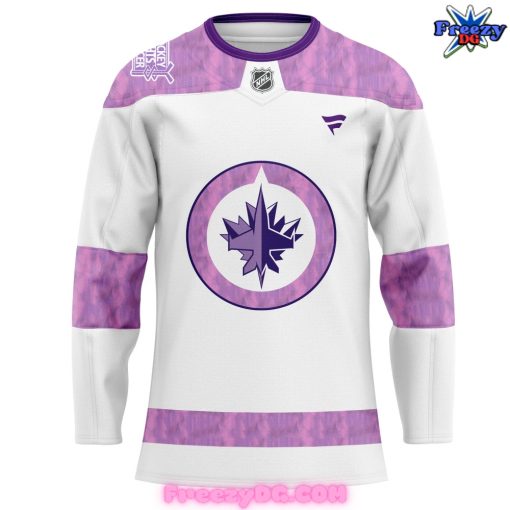 Winnipeg Jets Hockey Fights Cancer Special Hockey Jersey