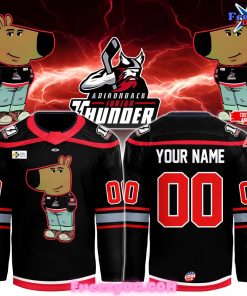 Adirondack Thunder Chill Guy 2025 Black Hockey Jersey