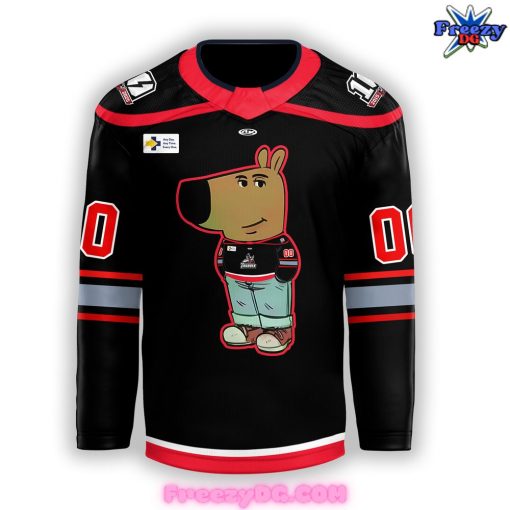 Adirondack Thunder Chill Guy 2025 Black Hockey Jersey