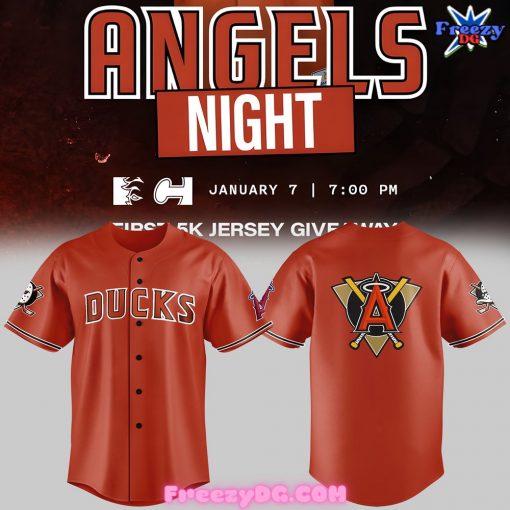 Anaheim Ducks x Los Angeles Angels Special Baseball Jersey