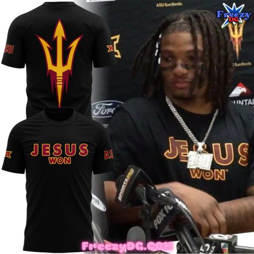 Arizona State Sun Devils Jesus Won Black T-Shirt