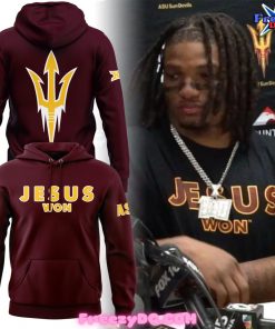 Arizona State Sun Devils Jesus Won Red Hoodie