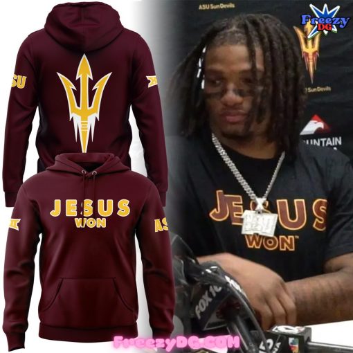 Arizona State Sun Devils Jesus Won Red Hoodie