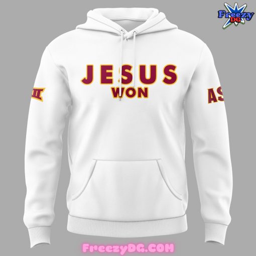 Arizona State Sun Devils Jesus Won White Hoodie