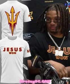 Arizona State Sun Devils Jesus Won White T-Shirt