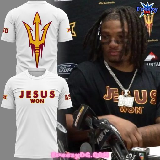 Arizona State Sun Devils Jesus Won White T-Shirt