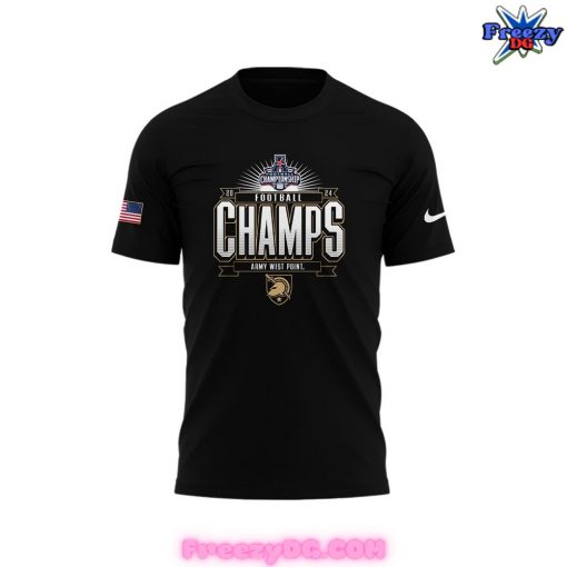 Army Black Knights AAC Champions 2024 Black T-Shirt