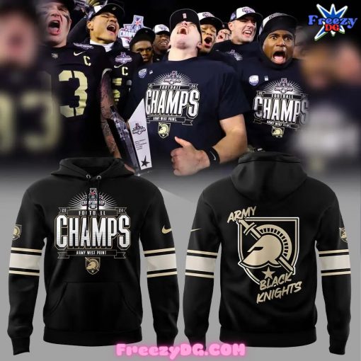 Army Black Knights Football Champions 2024 Black Hoodie