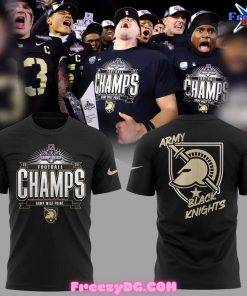 Army Black Knights Football Champions 2024 Black T-Shirt