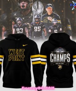 Army Black Knights West Point AAC Champions 2024 Black Hoodie