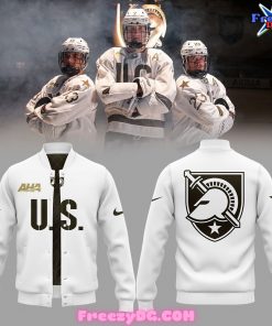 Army West Point Hockey New Uniform Baseball Jacket