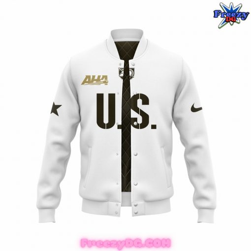 Army West Point Hockey New Uniform Baseball Jacket