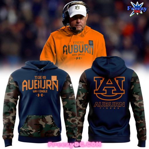 Auburn Tigers War Eagle Special Camo Navy Blue Hoodie