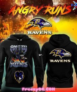 Baltimore Ravens Angry Runs 2024 Black Hoodie