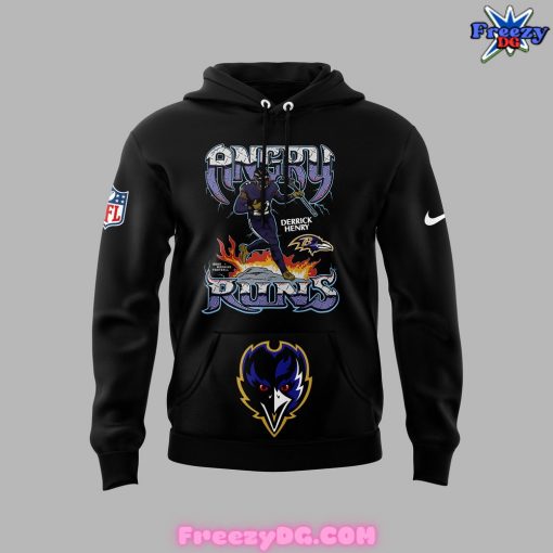 Baltimore Ravens Angry Runs 2024 Black Hoodie