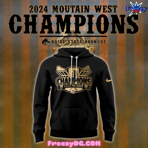 Boise State 2024 Mountain West Champions Black Hoodie