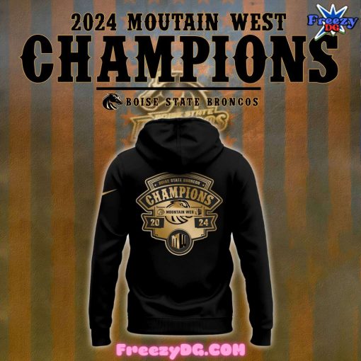 Boise State 2024 Mountain West Champions Black Hoodie