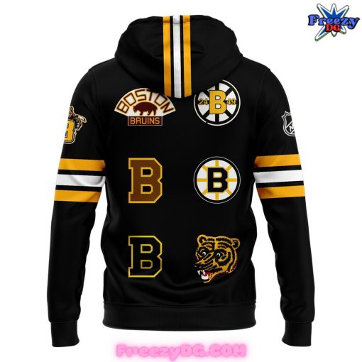 Boston Bruins 100th Birthday Throwback Limited Black Hoodie