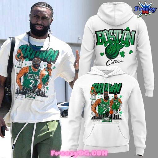 Boston Celtics Jaylen Brown 2024 White Hoodie