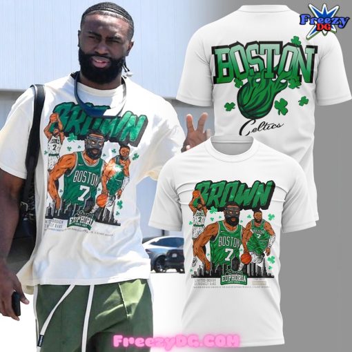 Boston Celtics Jaylen Brown 2024 White T-Shirt