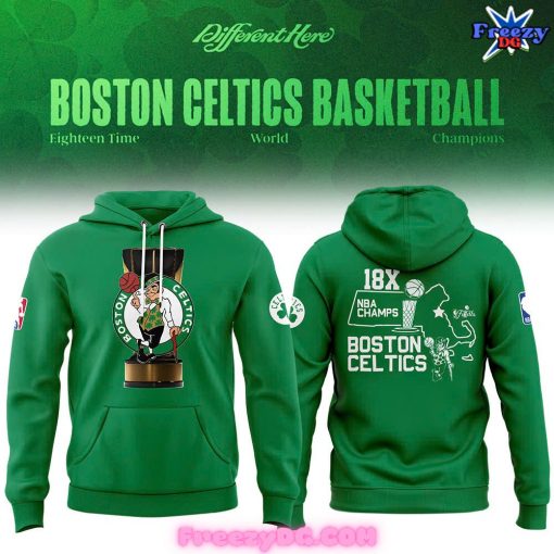 Boston Celtics 18X Champions 2024 Green Hoodie