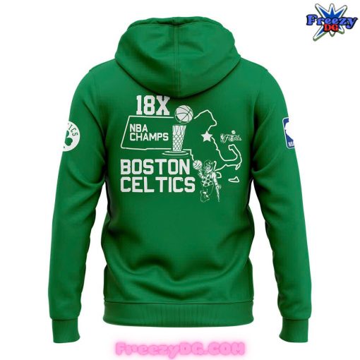 Boston Celtics 18X Champions 2024 Green Hoodie