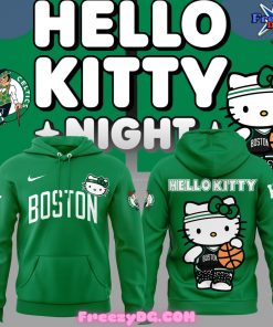 Boston Celtics Hello Kitty 2024 Green Hoodie