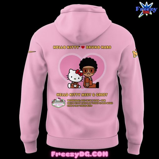 Bruno Mars x Hello Kitty Meet & Greet Pink Hoodie