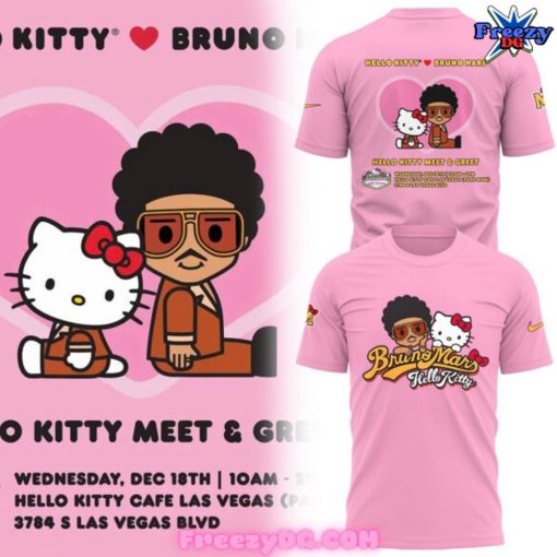 Bruno Mars x Hello Kitty Meet & Greet Pink T-Shirt