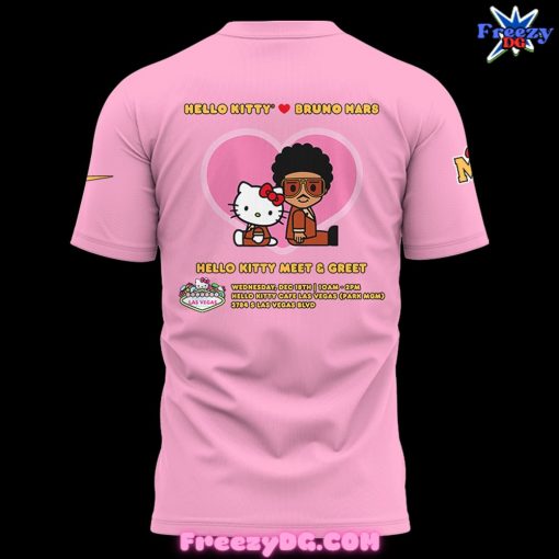 Bruno Mars x Hello Kitty Meet & Greet Pink T-Shirt