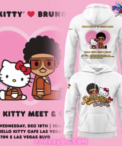 Bruno Mars x Hello Kitty Meet & Greet White Hoodie