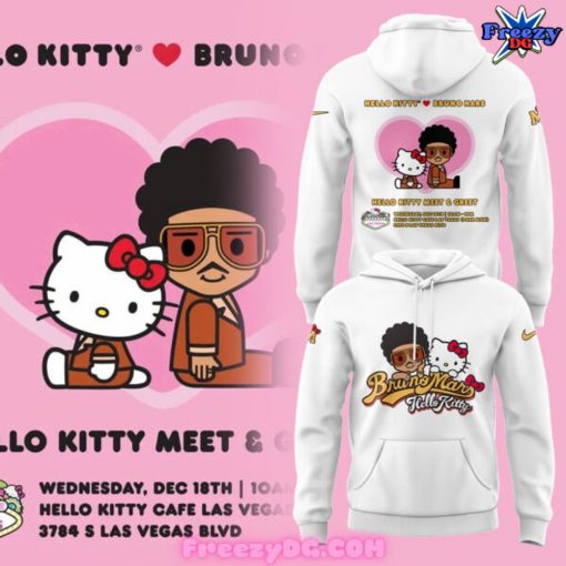 Bruno Mars x Hello Kitty Meet & Greet White Hoodie