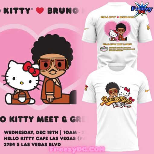 Bruno Mars x Hello Kitty Meet & Greet White T-shirt