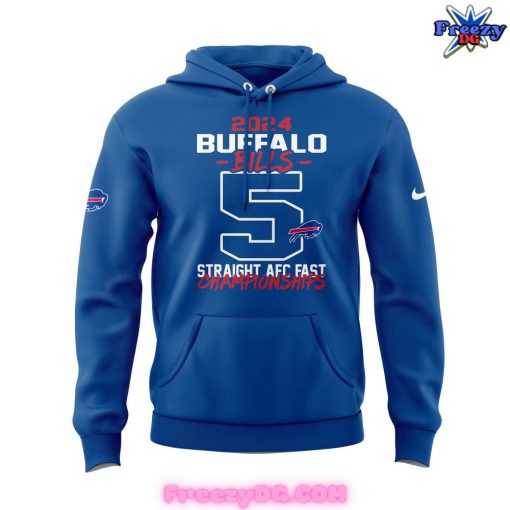 Buffalo Bills AFC East Champions 2024 5 Straight Blue Hoodie