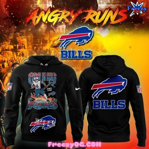 Buffalo Bills Angry Runs 2024 Black Hoodie