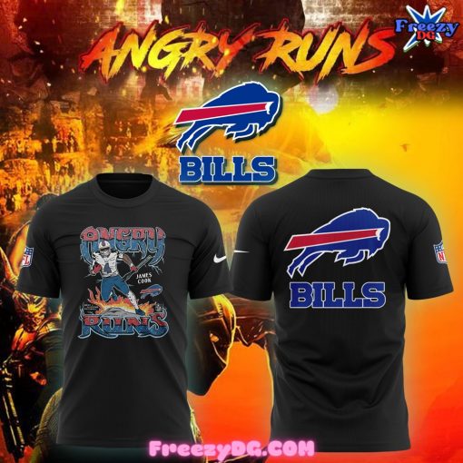 Buffalo Bills Angry Runs 2024 Black T-Shirt