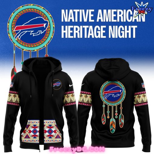 Buffalo Bills Native American Heritage Month Black Zip Hoodie