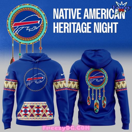 Buffalo Bills Native American Heritage Month Blue Hoodie