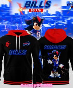 Buffalo Bills x Sonic 3 Shadow the Hedgehog Black Hoodie