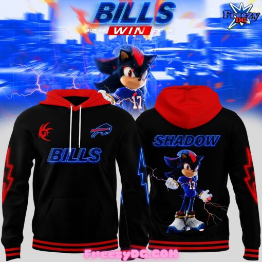 Buffalo Bills x Sonic 3 Shadow the Hedgehog Black Hoodie