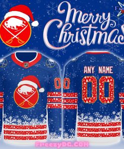 Buffalo Sabres Merry Christmas 2024 Blue Hockey Jersey