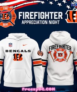 Cincinnati Bengals Firefighter Appreciation White Hoodie